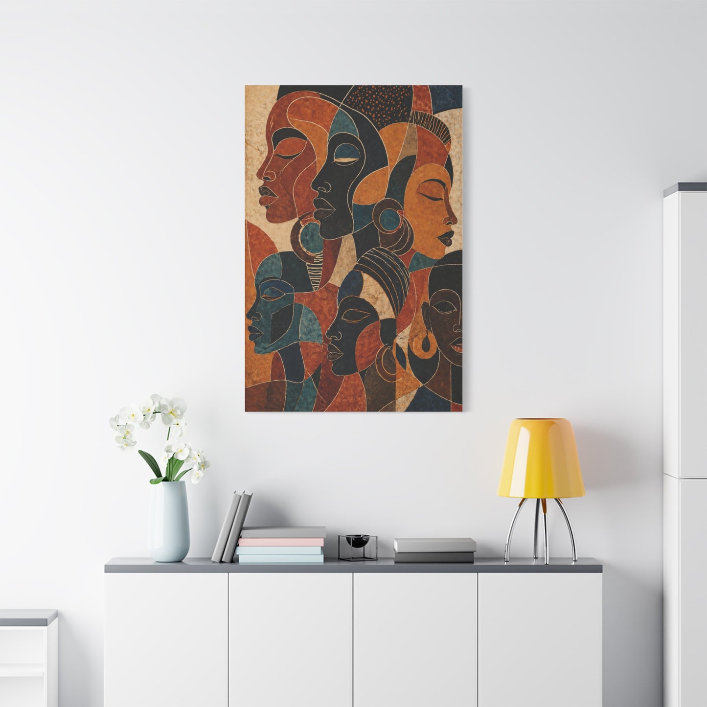Abstract African Faces Composition Wall Art & Canvas Print