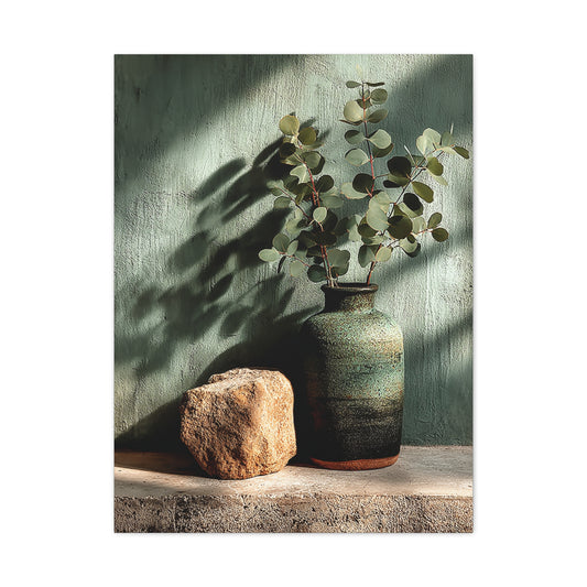 Minimal Eucalyptus Still Life Wall Art & Canvas Print