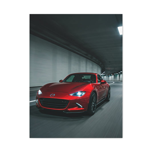 Mazda MX-5 Miata RF Night City Tunnel Wall Art & Canvas Prints
