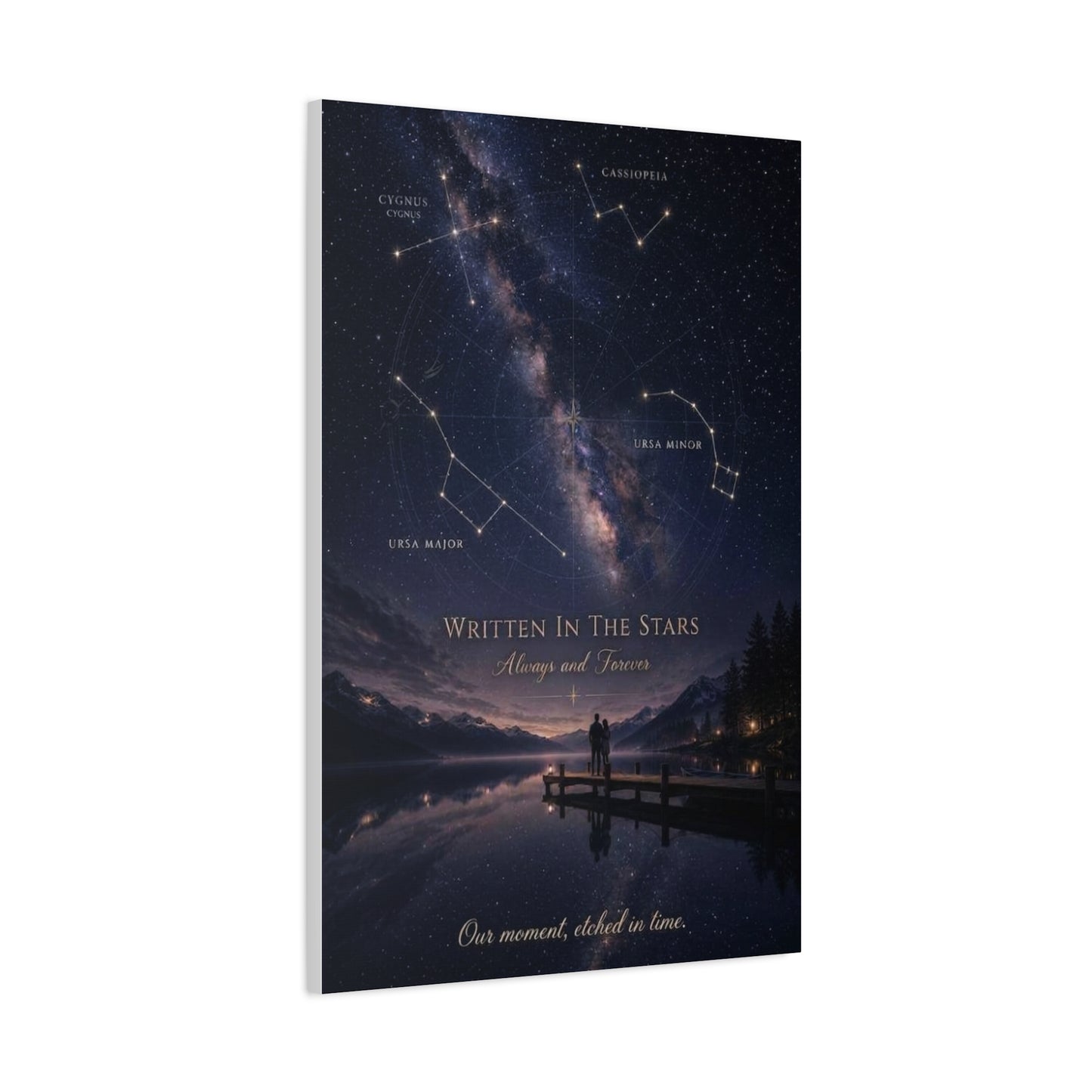 Celestial Destiny Night Sky Romance Wall Art & Canvas Print
