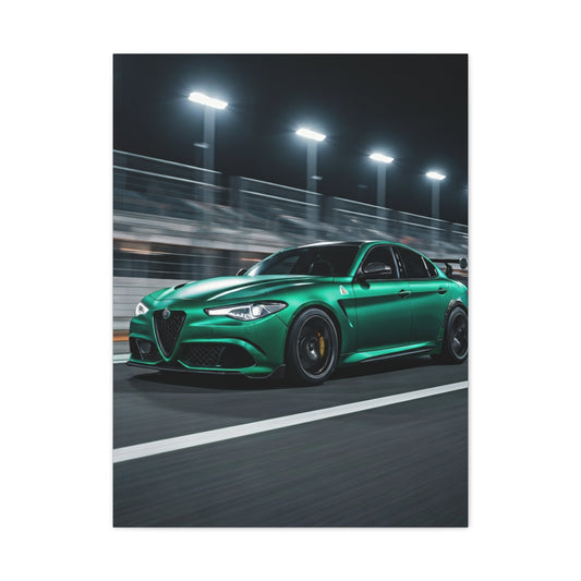 Alfa Romeo Giulia Quadrifoglio Night Circuit Stance Wall Art & Canvas Prints