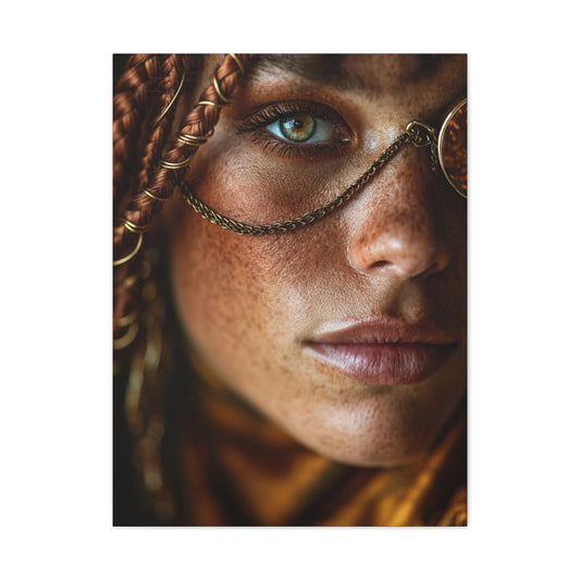 Braided Muse Antique Lens Portrait Wall Art & Canvas Print