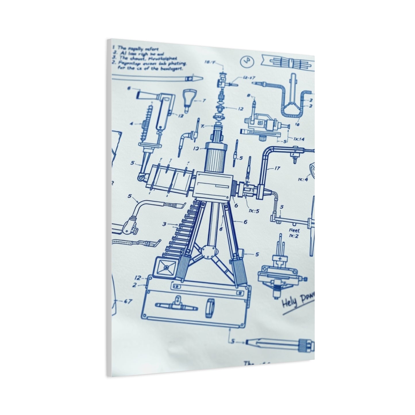 Masterpiece Blueprint & Patent Sketches Art Vision Wall Art & Canvas Print