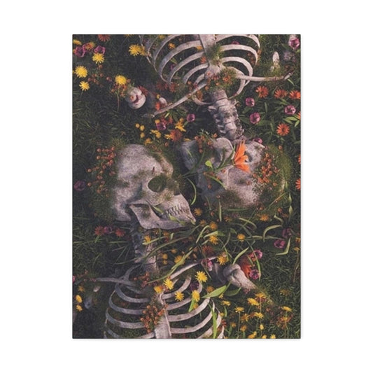 Skeleton Couple Painting Wall Art & Canvas Prints
