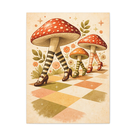 Funny Surreal Mushroom Poster Aesthetic Wall Art & Canvas Print