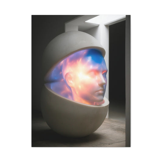 Surreal Cosmic Mind Sculpture Wall Art & Canvas Print