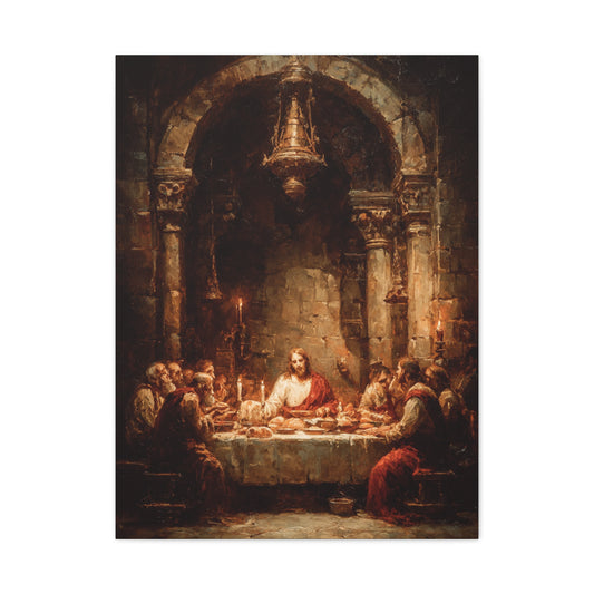 The Last Supper Candlelit Gathering Wall Art & Canvas Print