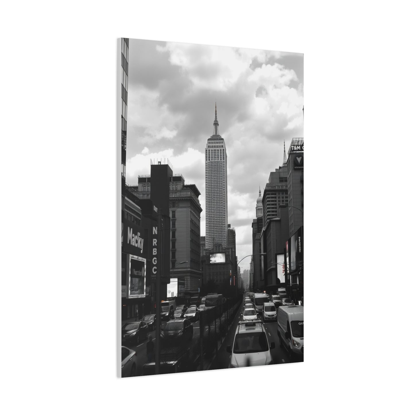 Masterpiece Black & White Cityscapes Art Vision Wall Art & Canvas Print
