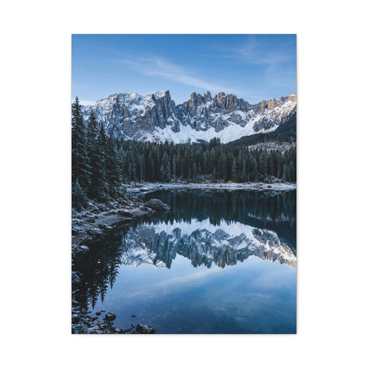 Crisp Alpine Mirror Lake Wall Art & Canvas Print