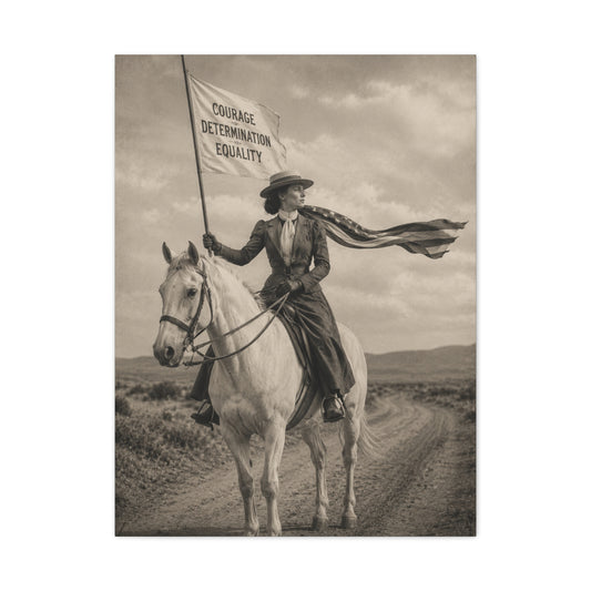 Frontier Equality Rider Portrait Scene Wall Art & Canvas Print
