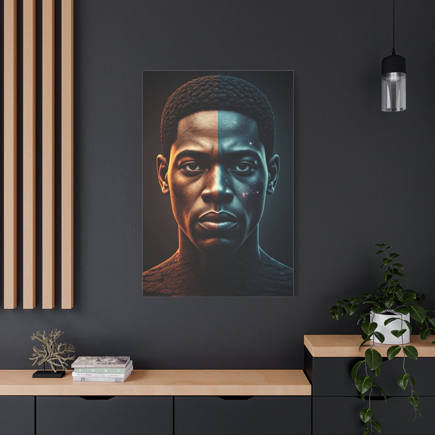 Dual Eclipse Identity Abstract Wall Art & Canvas Prints