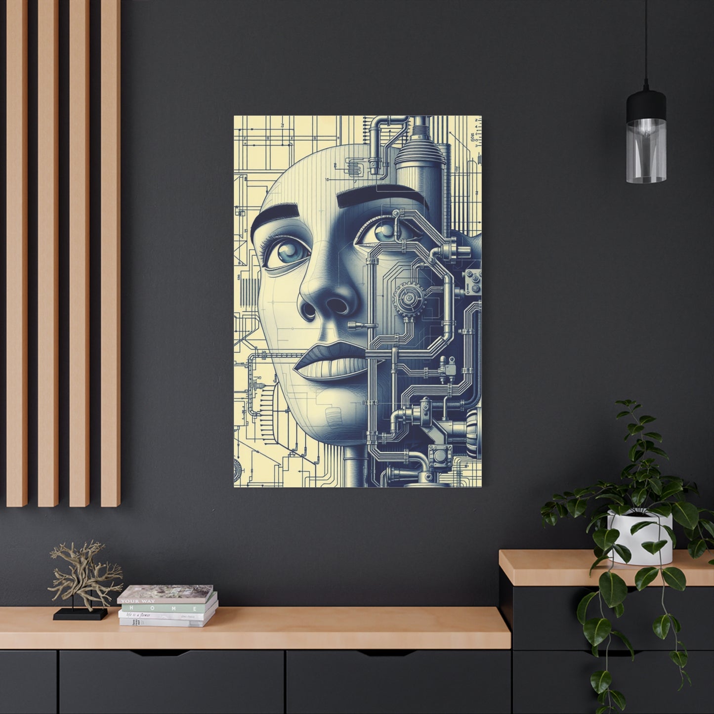 Engineering & Machinery Blueprints Art Luxury Canvas Wall Art & Canvas Print