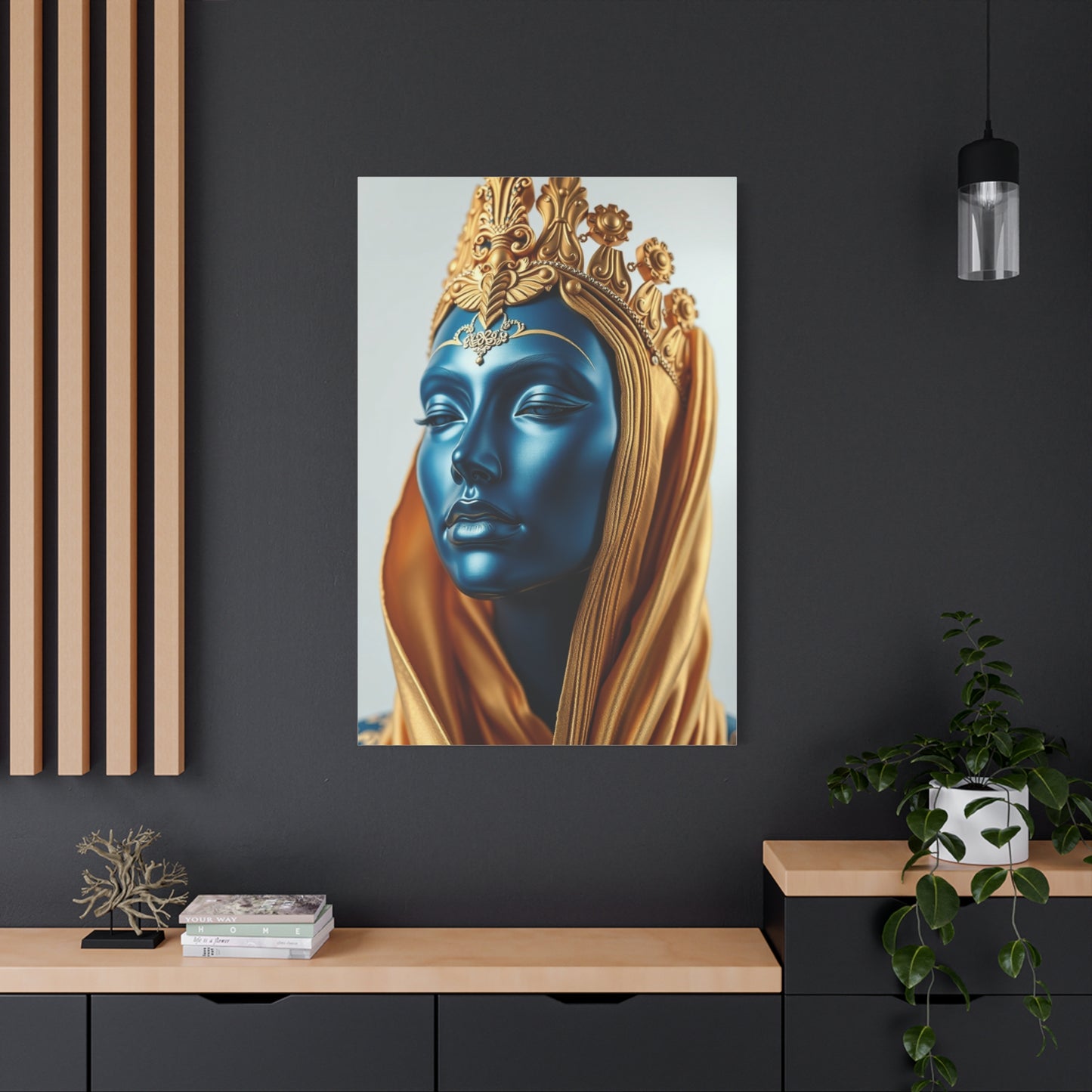 Masterpiece Blue & Gold Art Vision Wall Art & Canvas Print