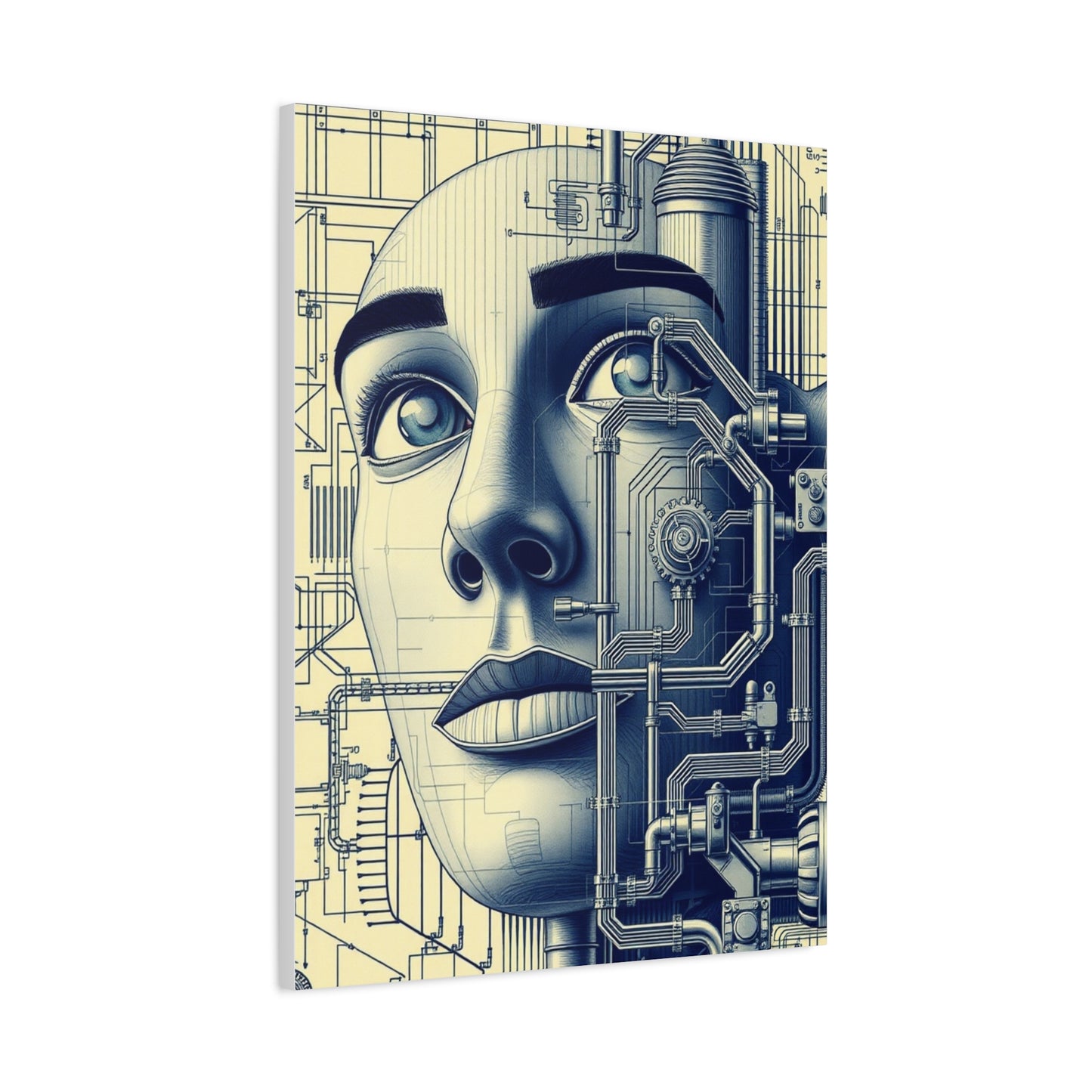 Engineering & Machinery Blueprints Art Luxury Canvas Wall Art & Canvas Print