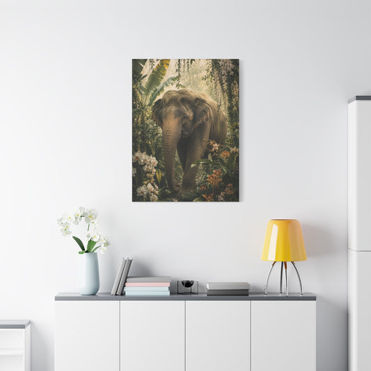 Majestic Elephant Jungle Portrait Tropical Wall Art & Canvas Print