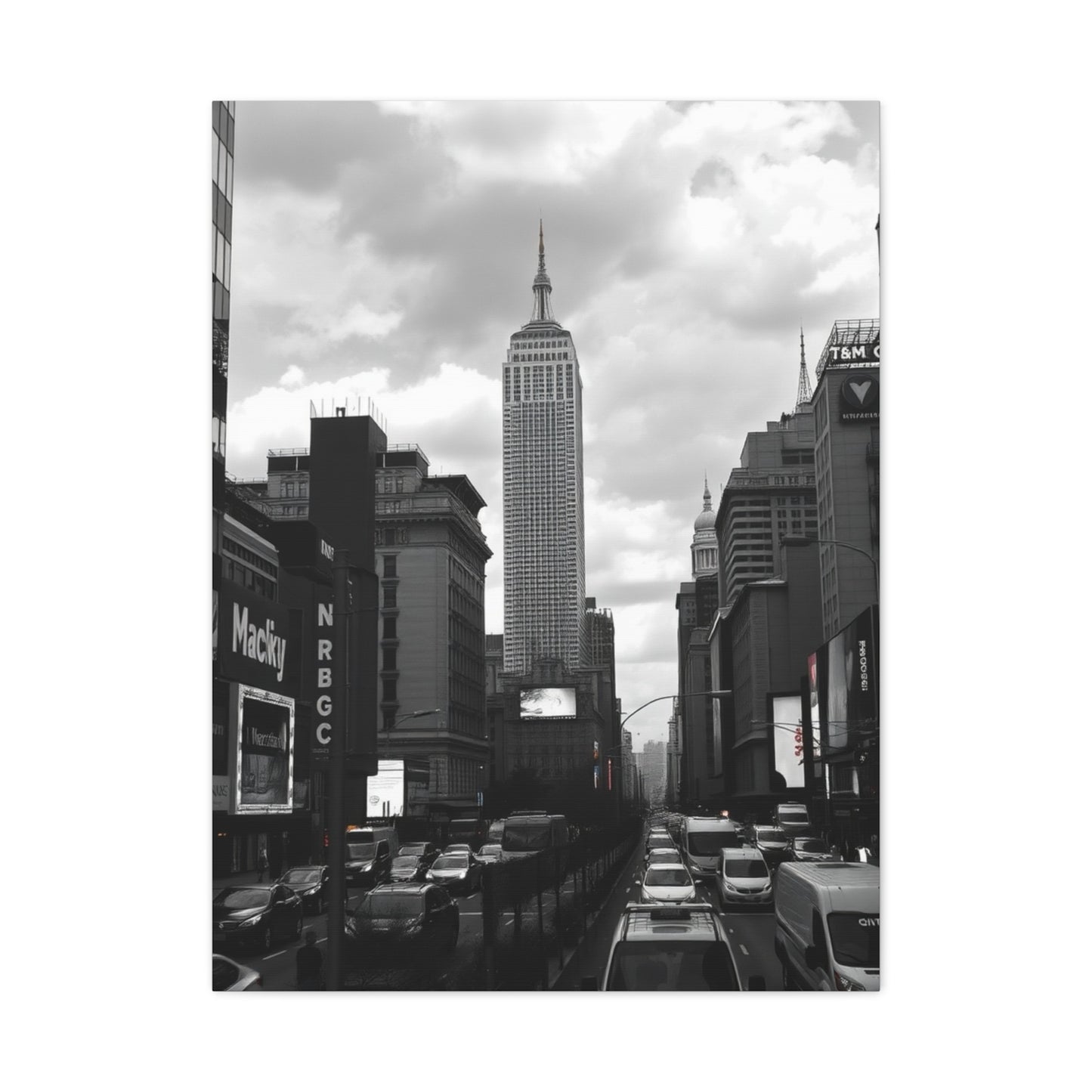 Masterpiece Black & White Cityscapes Art Vision Wall Art & Canvas Print