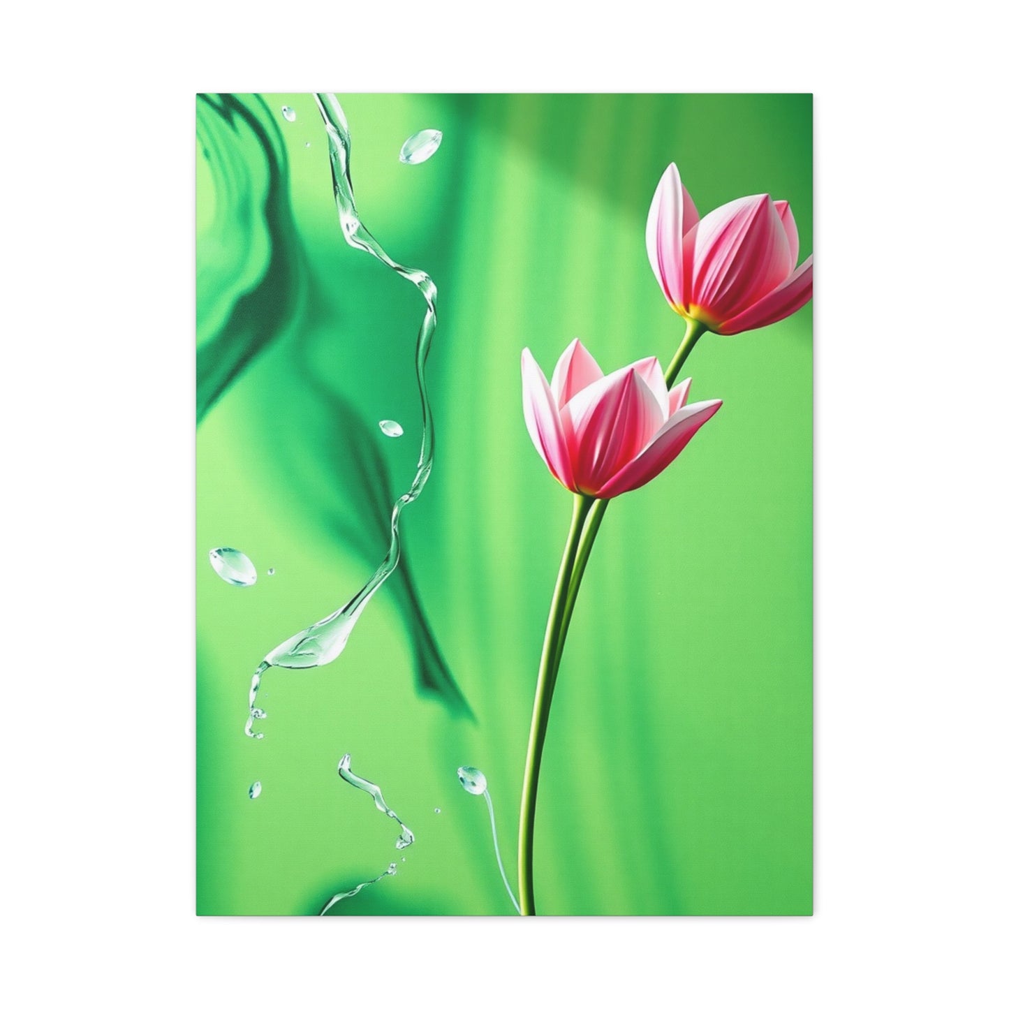 Supreme Green & Pink Canvas Art Collection Wall Art & Canvas Print