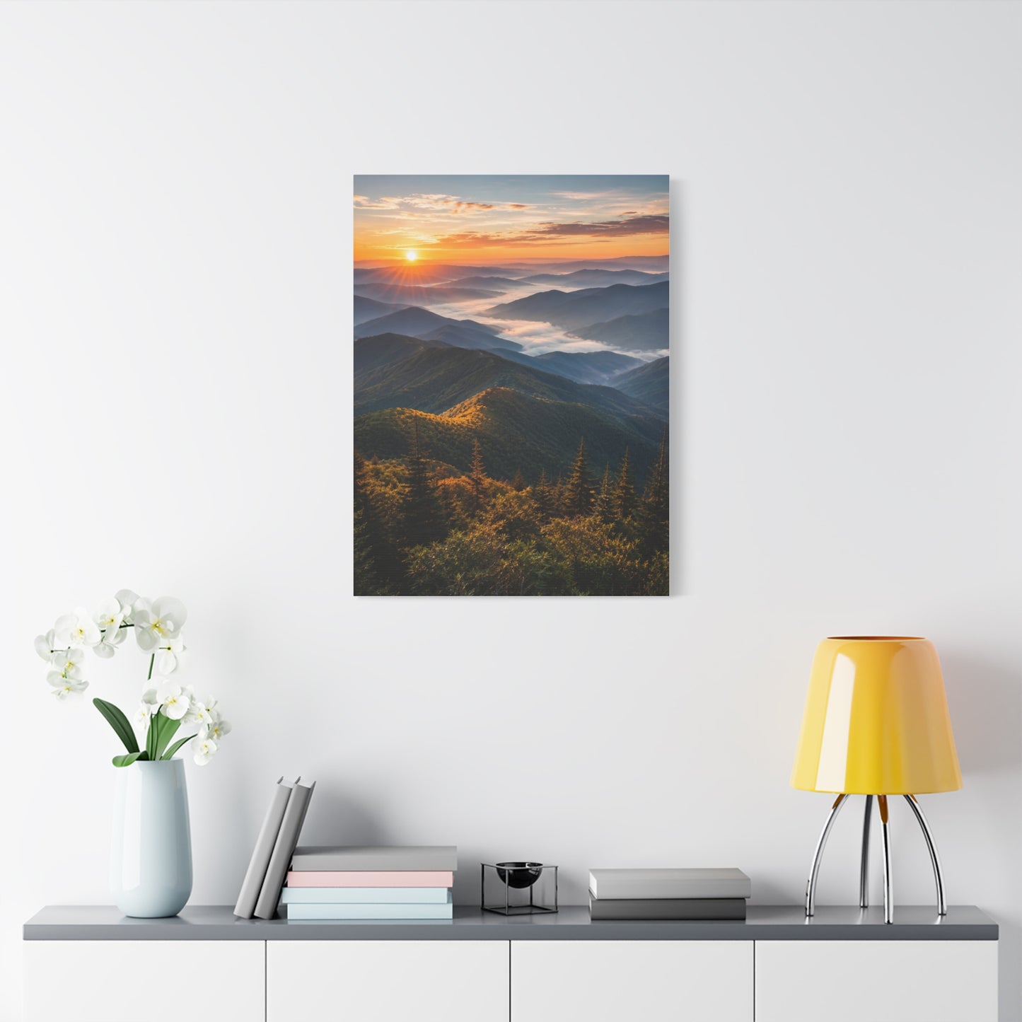 Great Smoky Mountains Sunrise Panorama Wall Art & Canvas Print