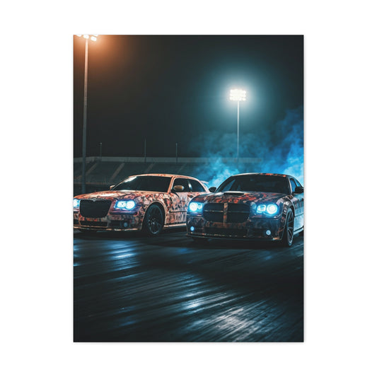 Twin Torque Launch Chrysler 300C SRT 8 vs Dodge Magnum Sleeper Wall Art & Canvas Prints
