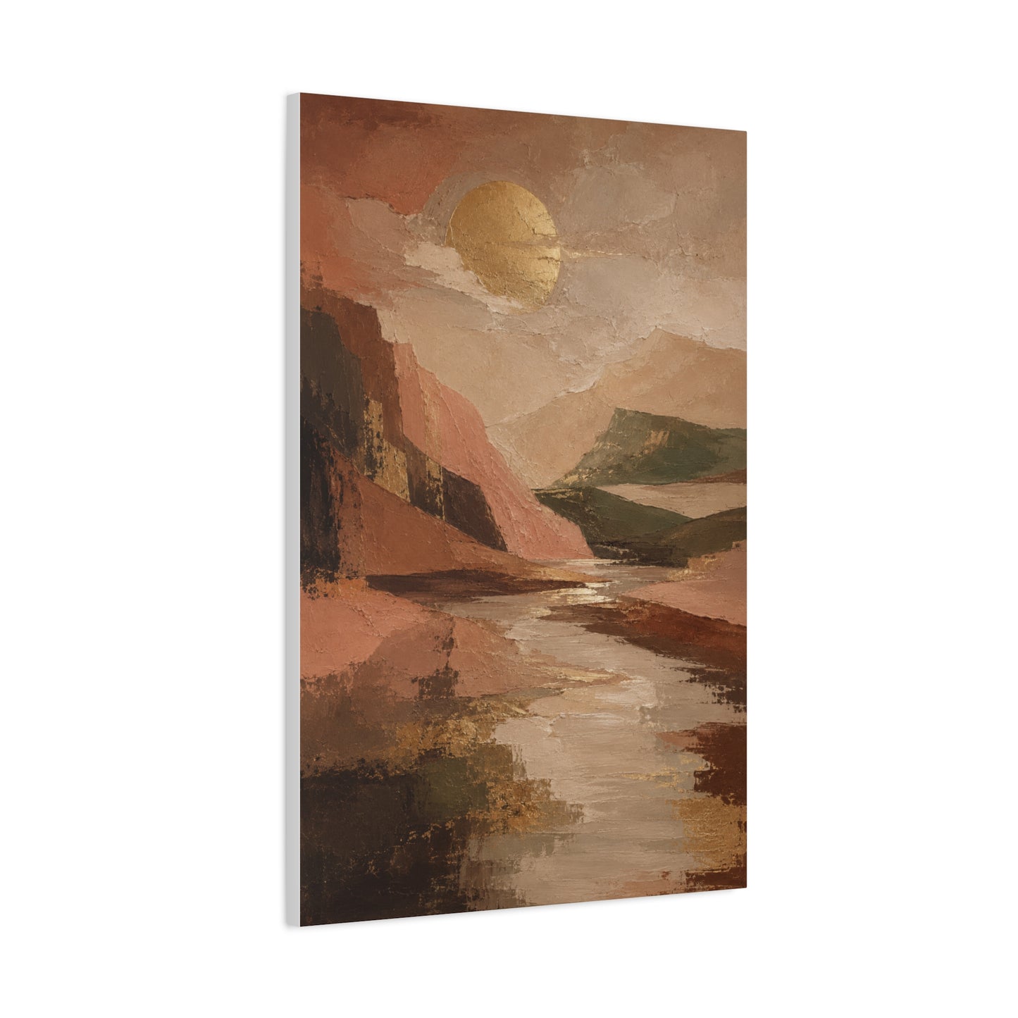 Abstract Earth Landscape Gold Horizon Wall Art & Canvas Print