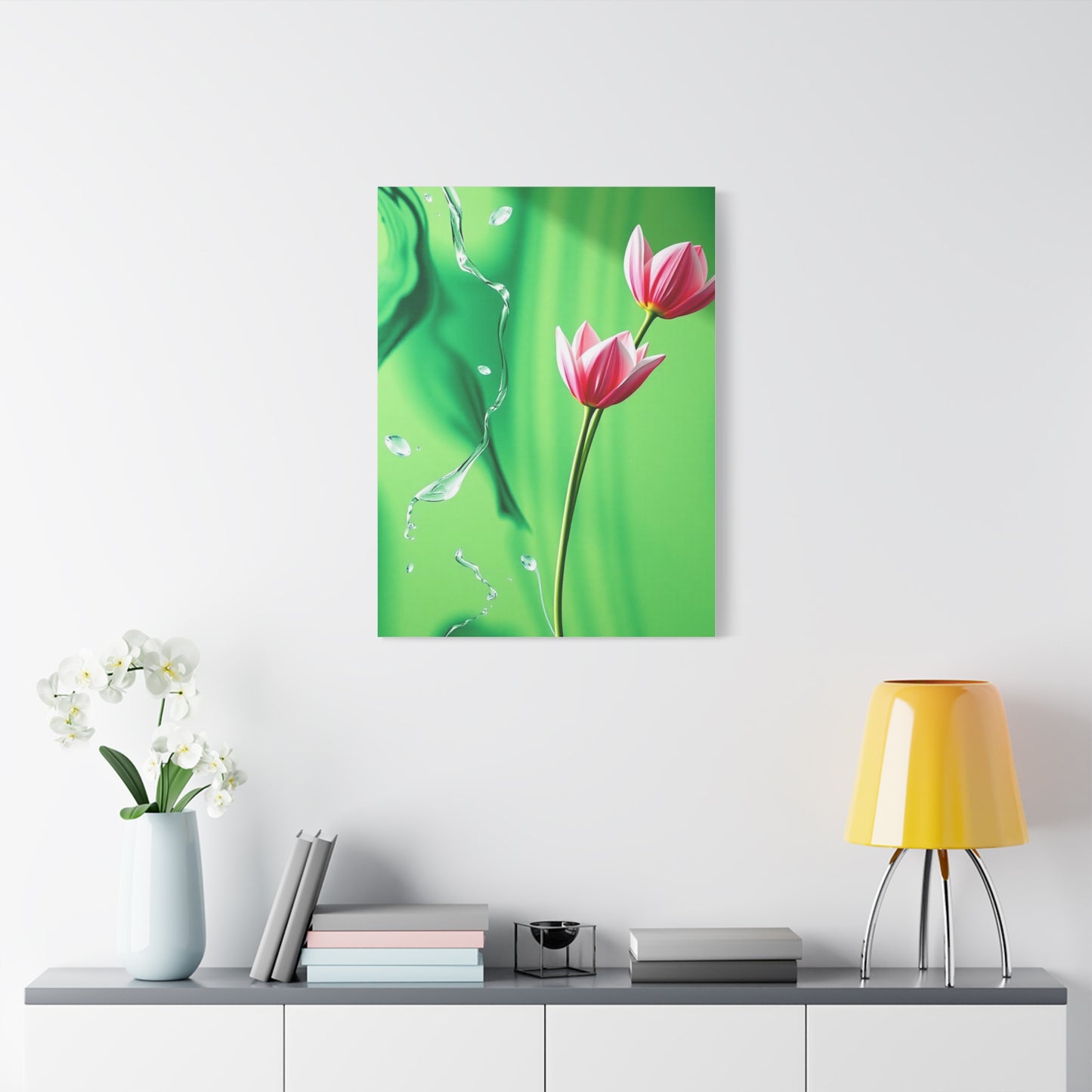 Supreme Green & Pink Canvas Art Collection Wall Art & Canvas Print