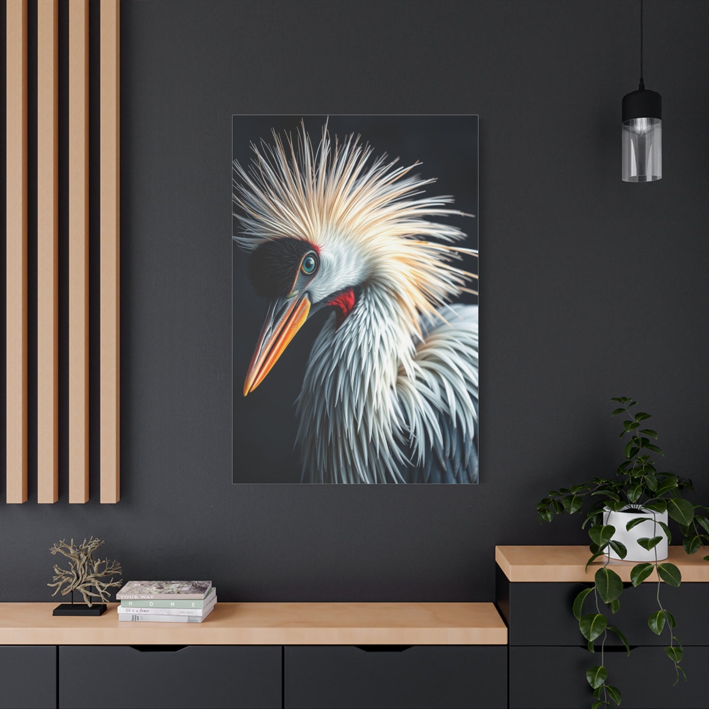 Crane Bird Art Supreme Gallery Wall Art & Canvas Print