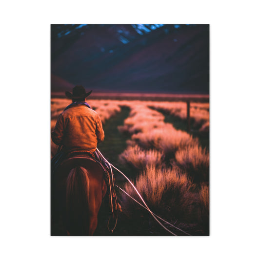 Valley Trail Rider Wall Art & Canvas Print