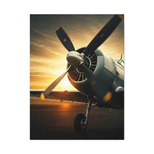 Propeller Power at Golden Hour Wall Art & Canvas Prints