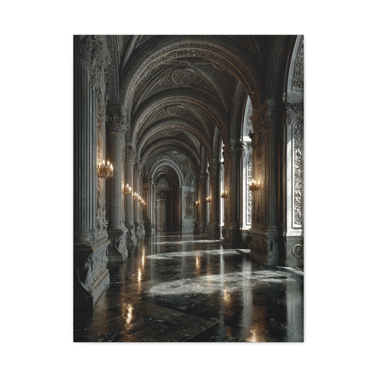 Grand Neoclassical Corridor Wall Art & Canvas Print