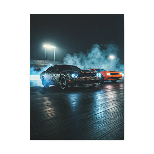 Demon 170 Smoke Assault – Twin Challenger Drag Duel Wall Art & Canvas Prints