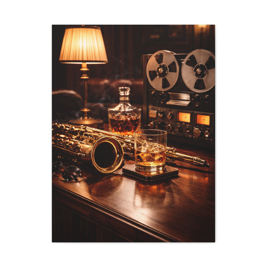 Luxury Jazz Lounge Still Life Wall Art & Canvas Print