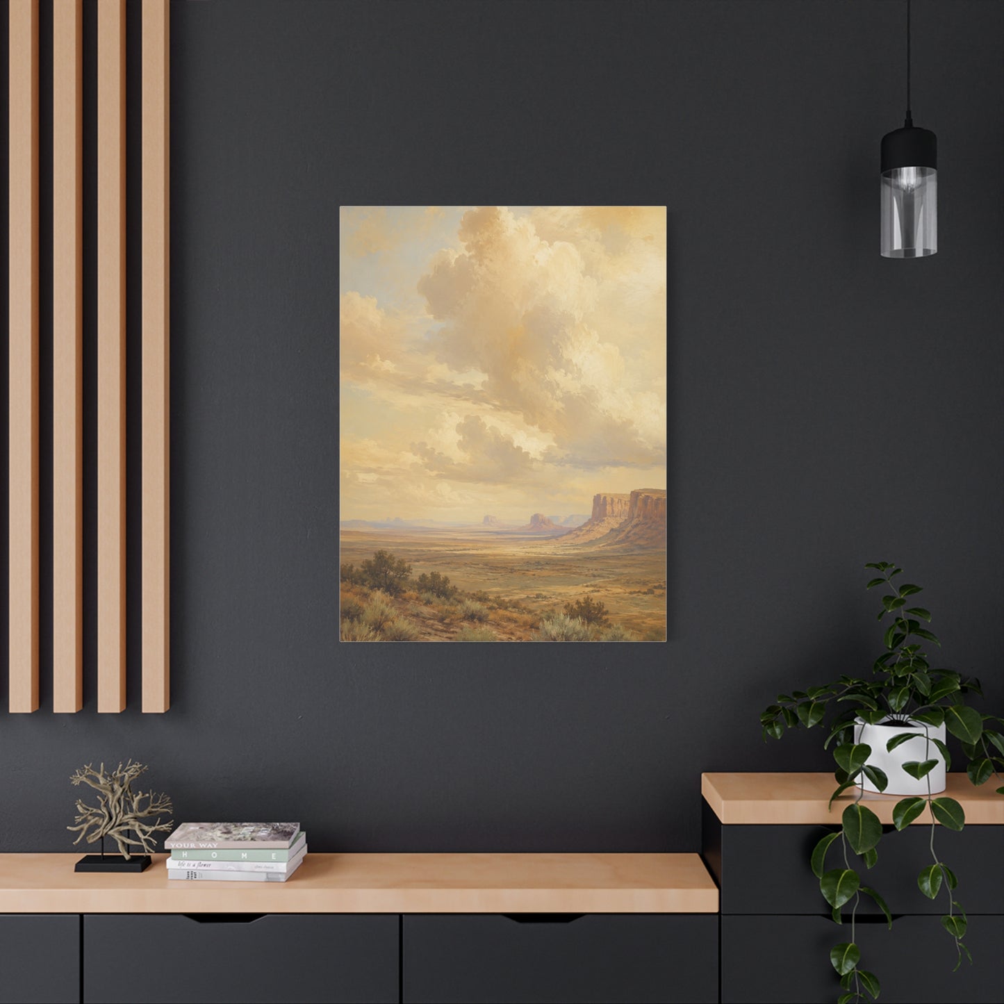 Golden Canyon Vista Western Landscape Wall Art & Canvas Print