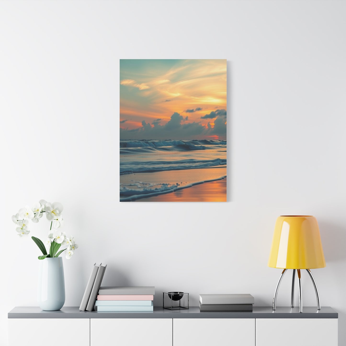 Elite Beach Sunrise and Sunset Art Vision Wall Art & Canvas Print