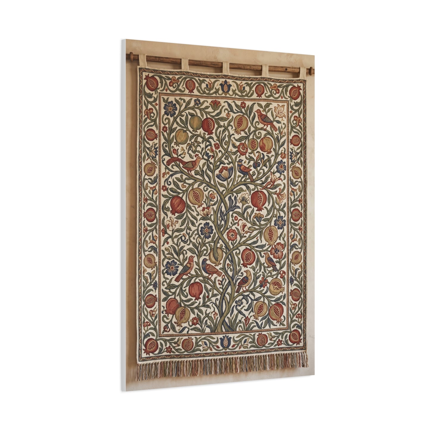 Medieval Floral Tree Tapestry Wall Art & Canvas Print