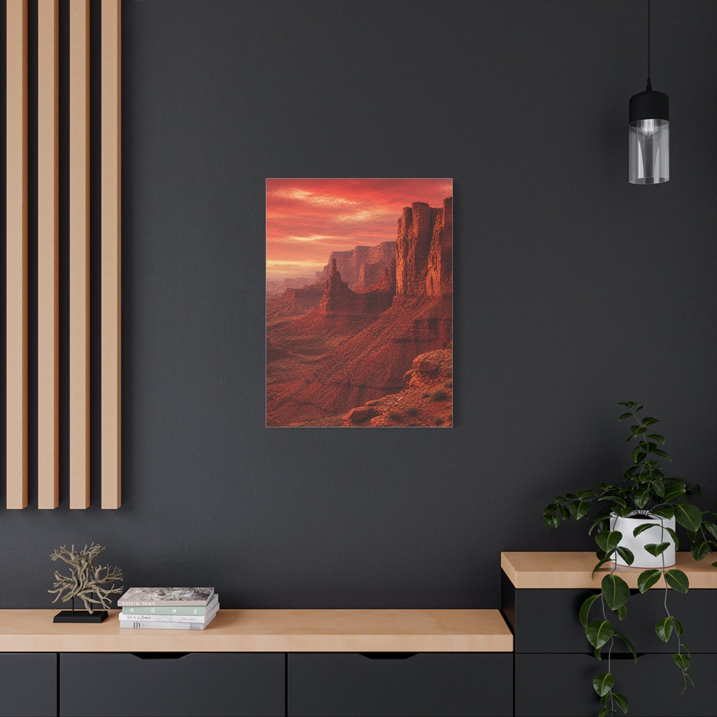 Desert Red Canyon Landscape Wall Art & Canvas Print