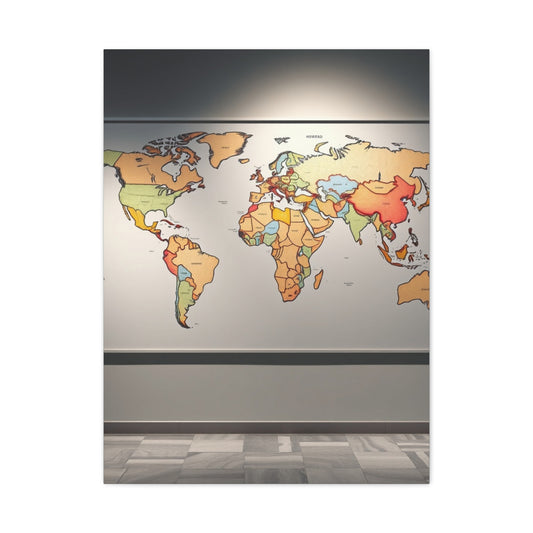 Elite World Map Art Vision Wall Art & Canvas Print