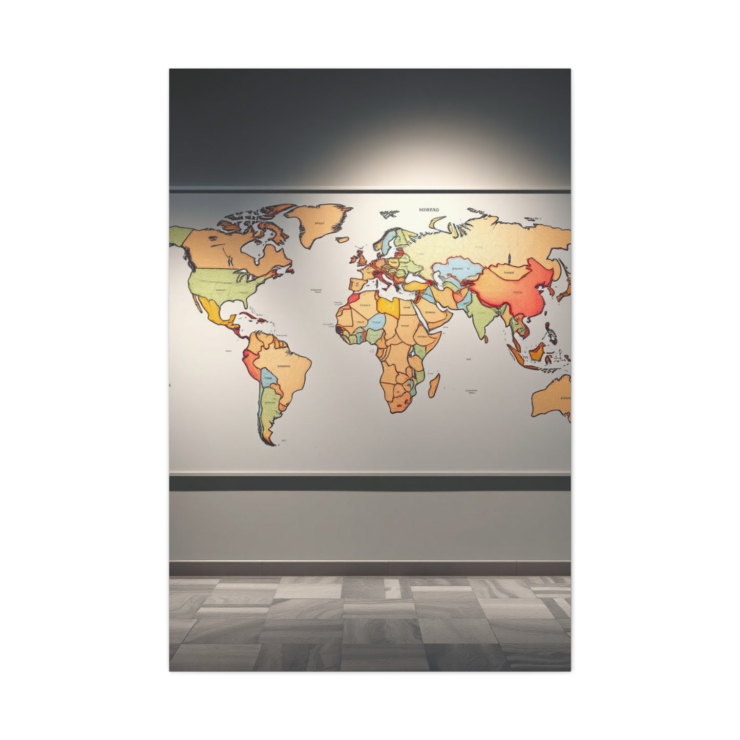 Elite World Map Art Vision Wall Art & Canvas Print