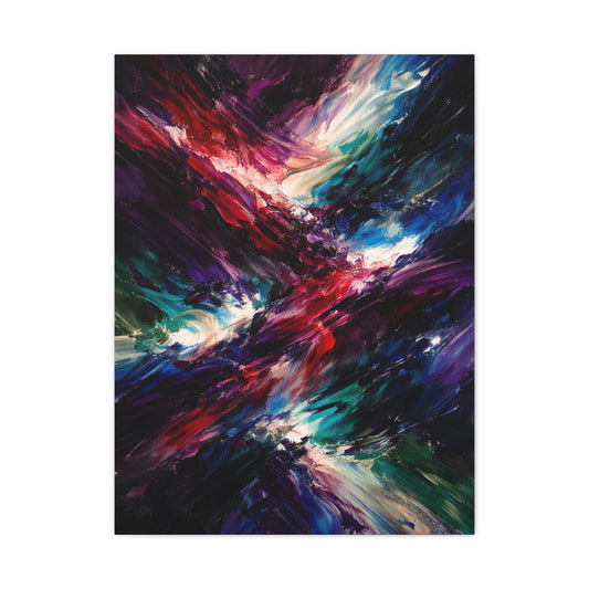 Oversized Jewel-Tone Abstract Expressionist Wall Art & Canvas Print