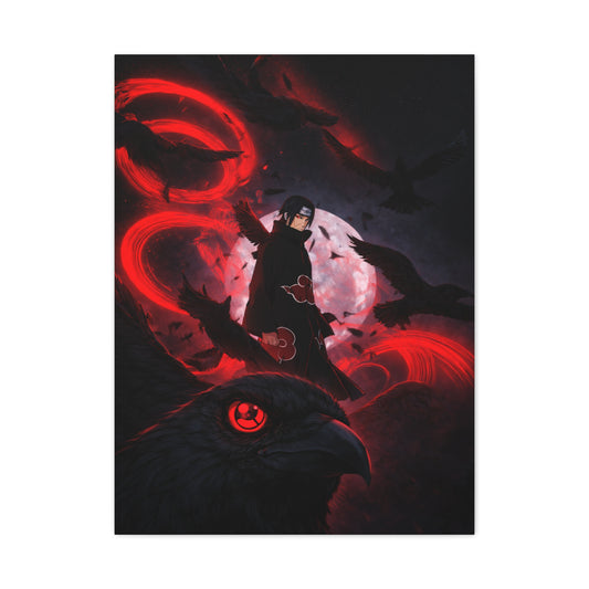 Itachi Uchiha: The Crow Genjutsu Wall Art & Canvas Print