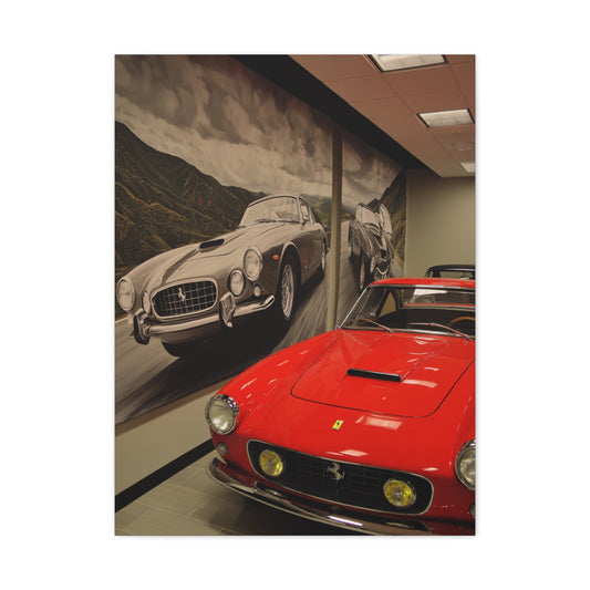 Ferrari Showroom Automotive Wall Art & Canvas Print