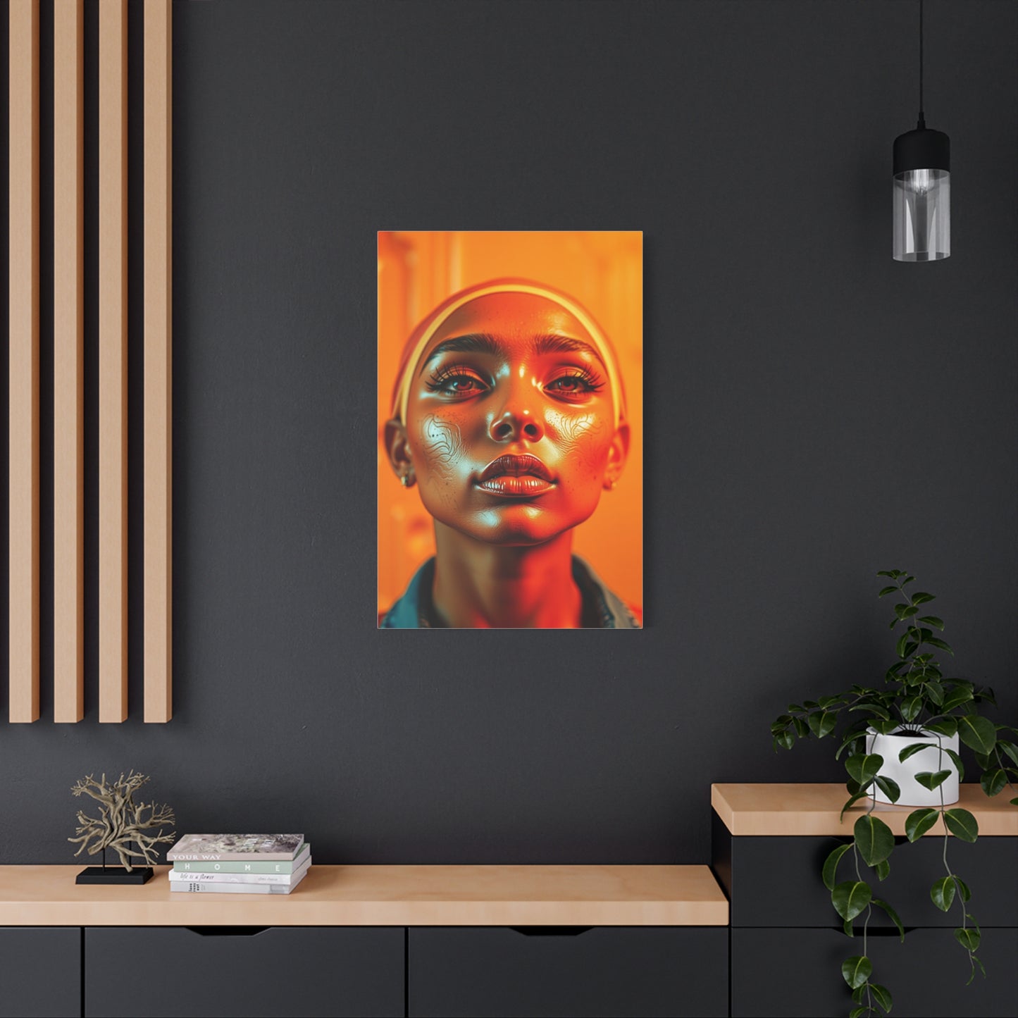 Pop of Orange Art Luxury Canvas Wall Art & Canvas Print