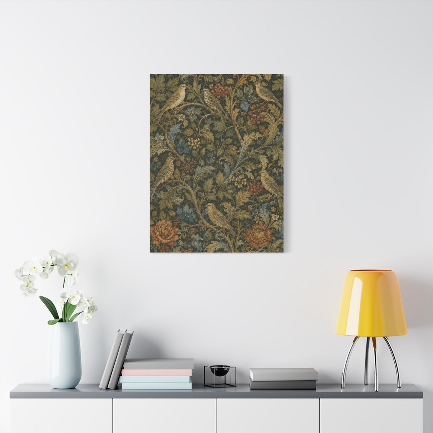 Matthew 6:26 Heritage Botanical Scripture Wall Art & Canvas Print