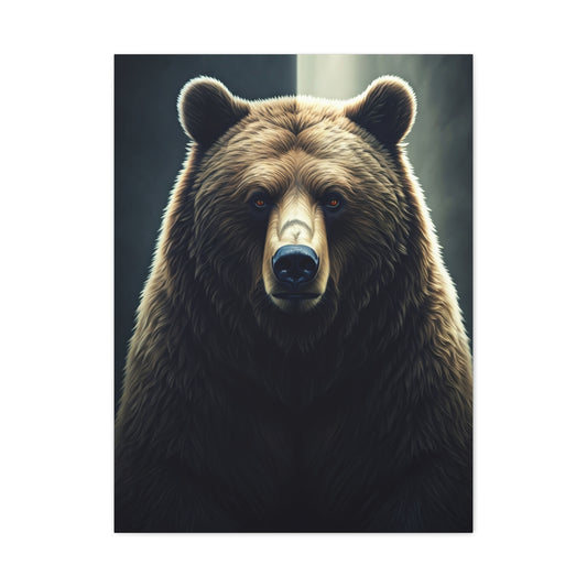 Regal Grizzly Close-Up Portrait Wall Art & Canvas Prints