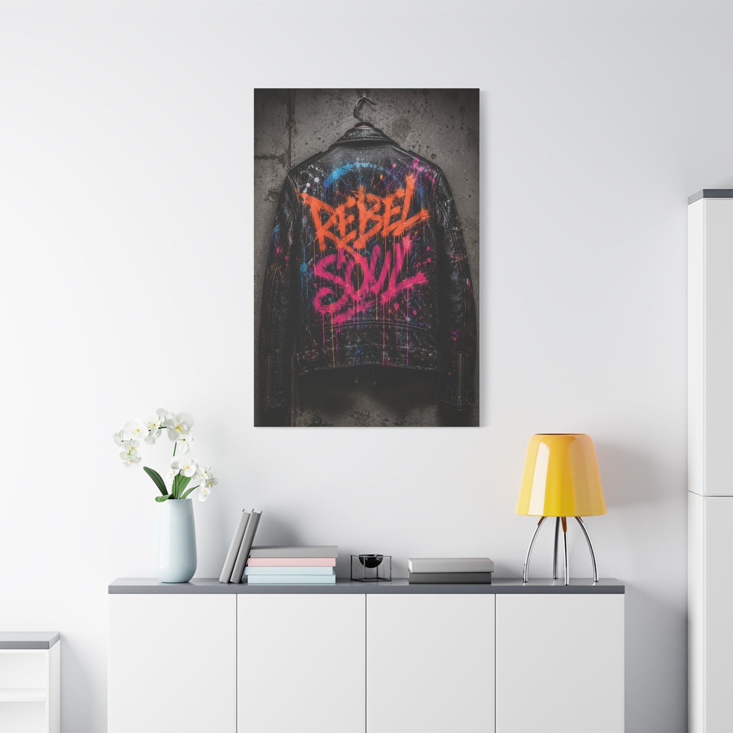Rebel Soul Leather Graffiti Street Wall Art & Canvas Print
