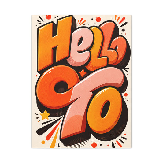 Retro Pop Typography Statement Wall Art & Canvas Print