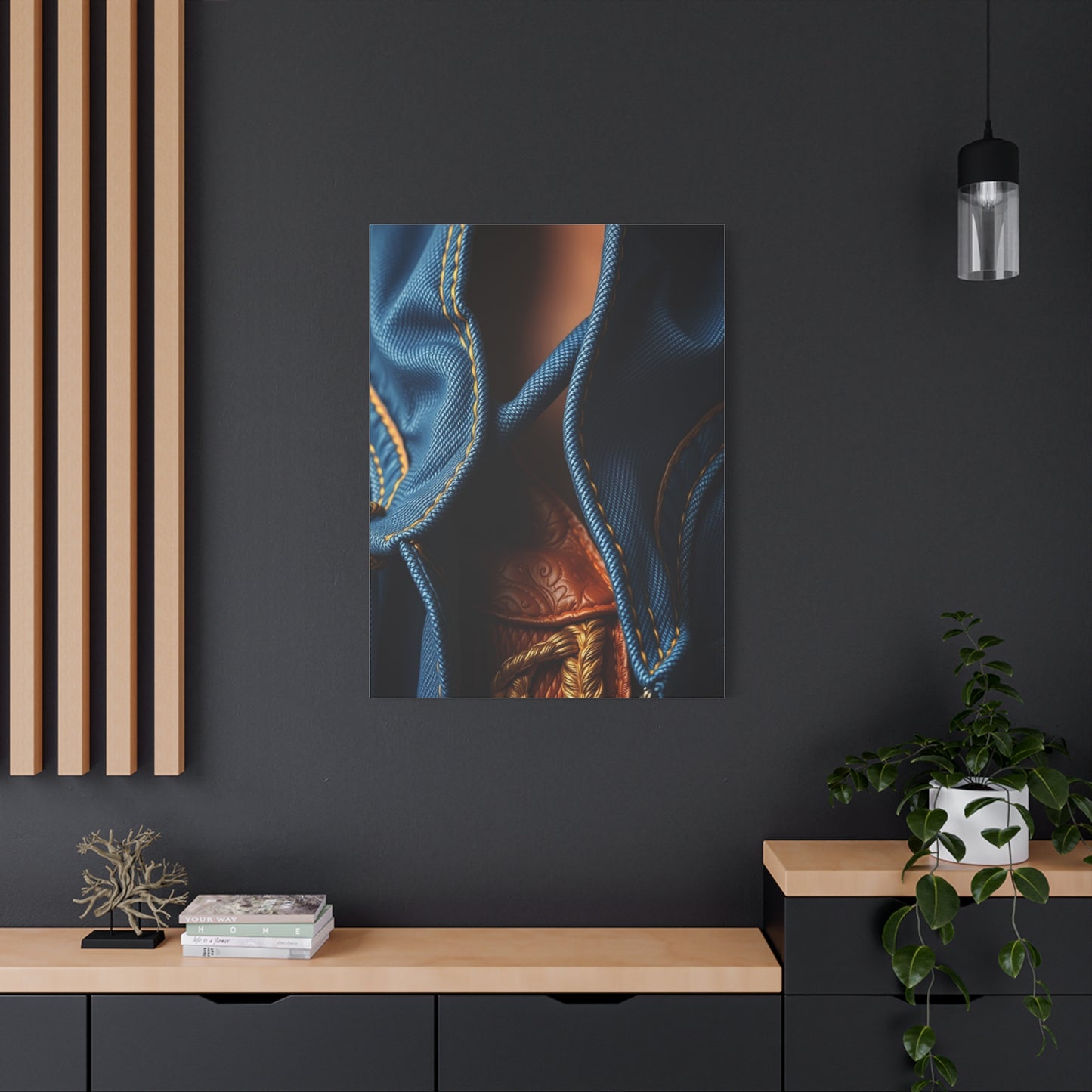 Supreme Denim and Leather Art Collection Wall Art & Canvas Print