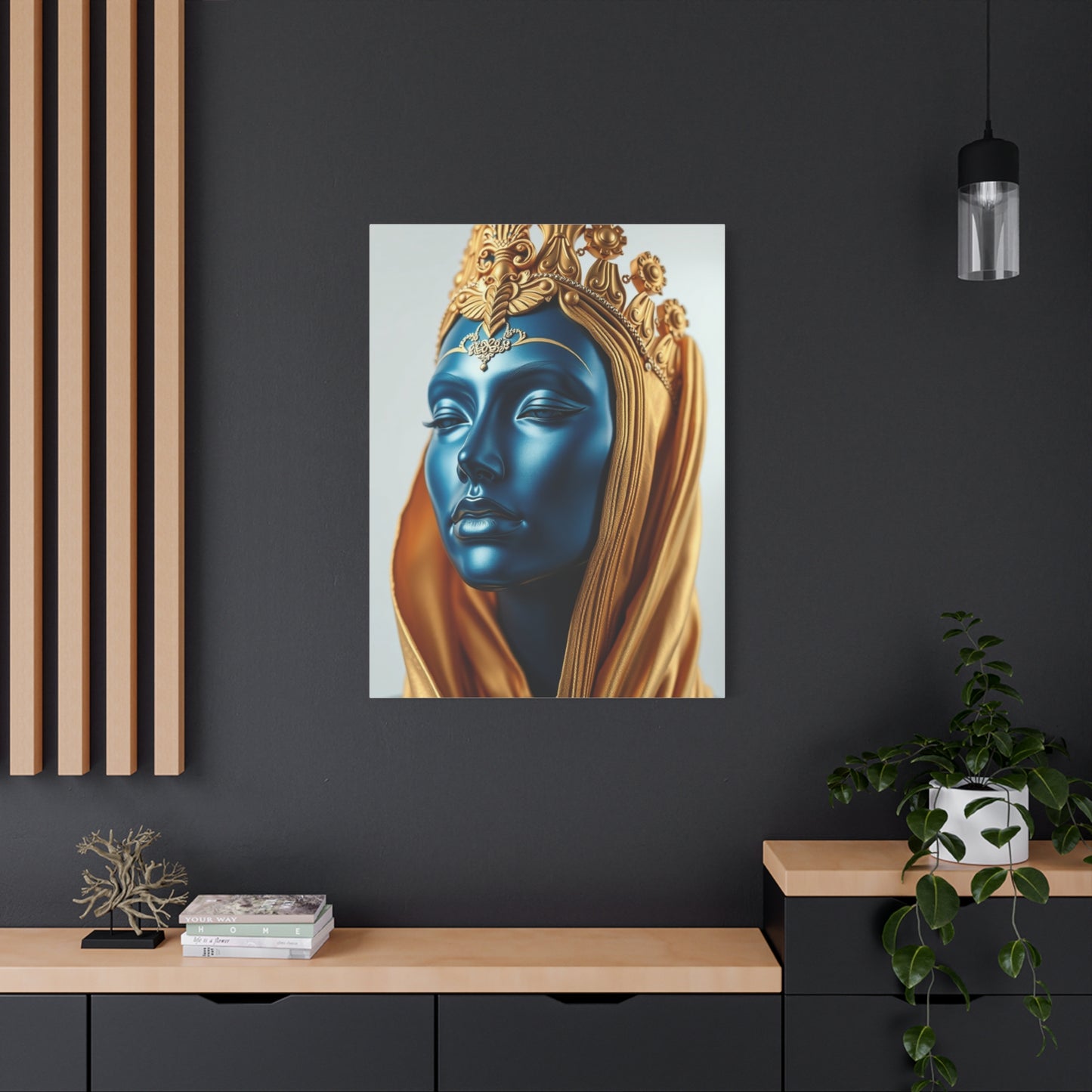 Masterpiece Blue & Gold Art Vision Wall Art & Canvas Print