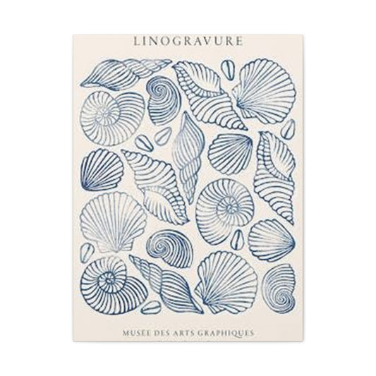 Purple Sea Shell Shape Poster Wall Art & Canvas Prints