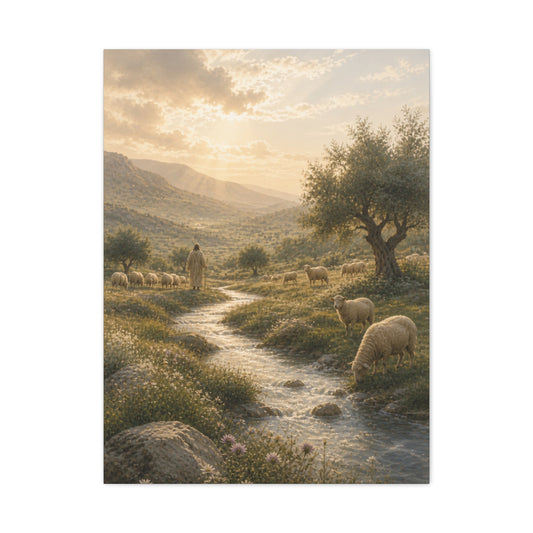 Psalm 23 Shepherd Valley Wall Art & Canvas Print