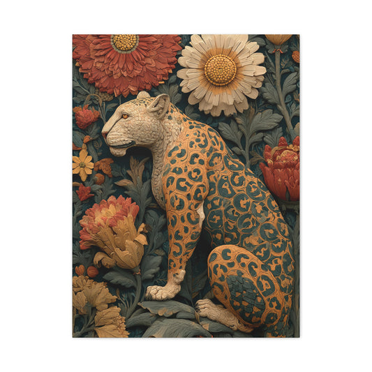 Talavera Jaguar Folk Pattern Wall Art & Canvas Print